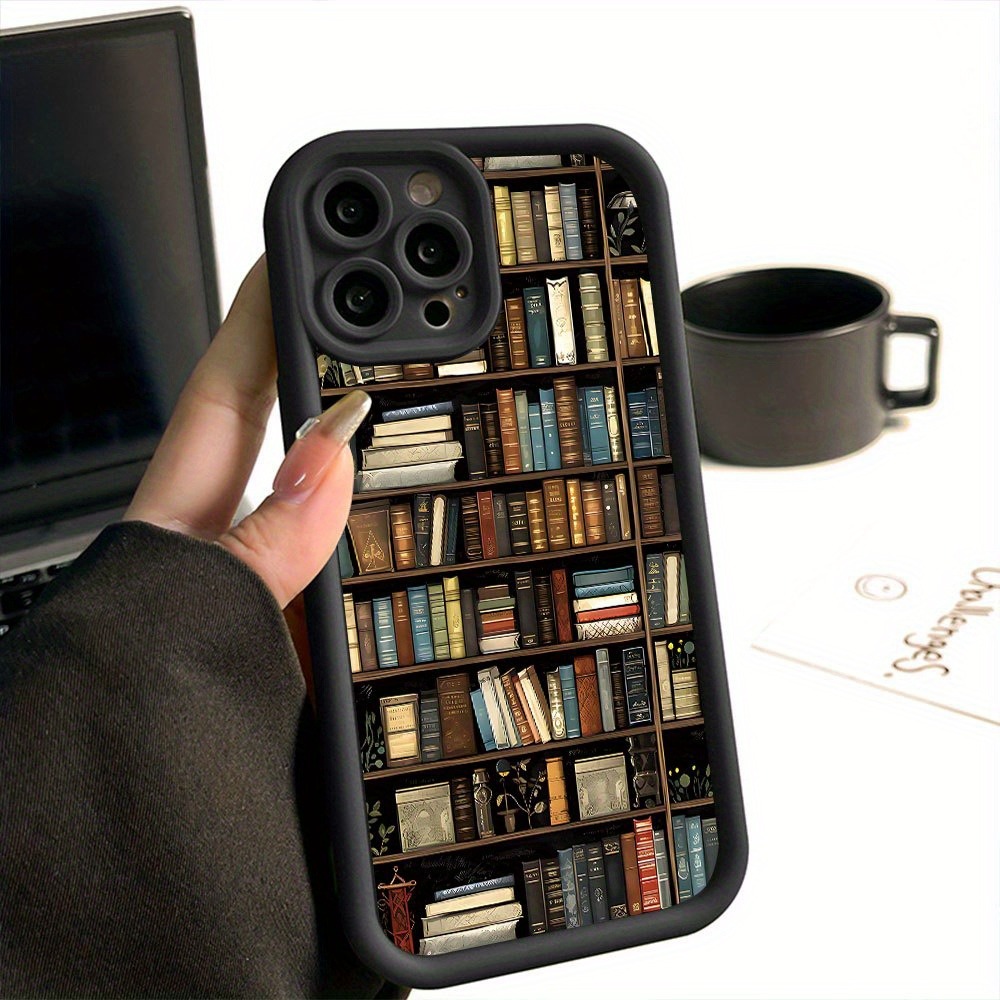 Phone Cases Iphone 15 Pro Max - Book Shelf Creative Pattern Phone Case