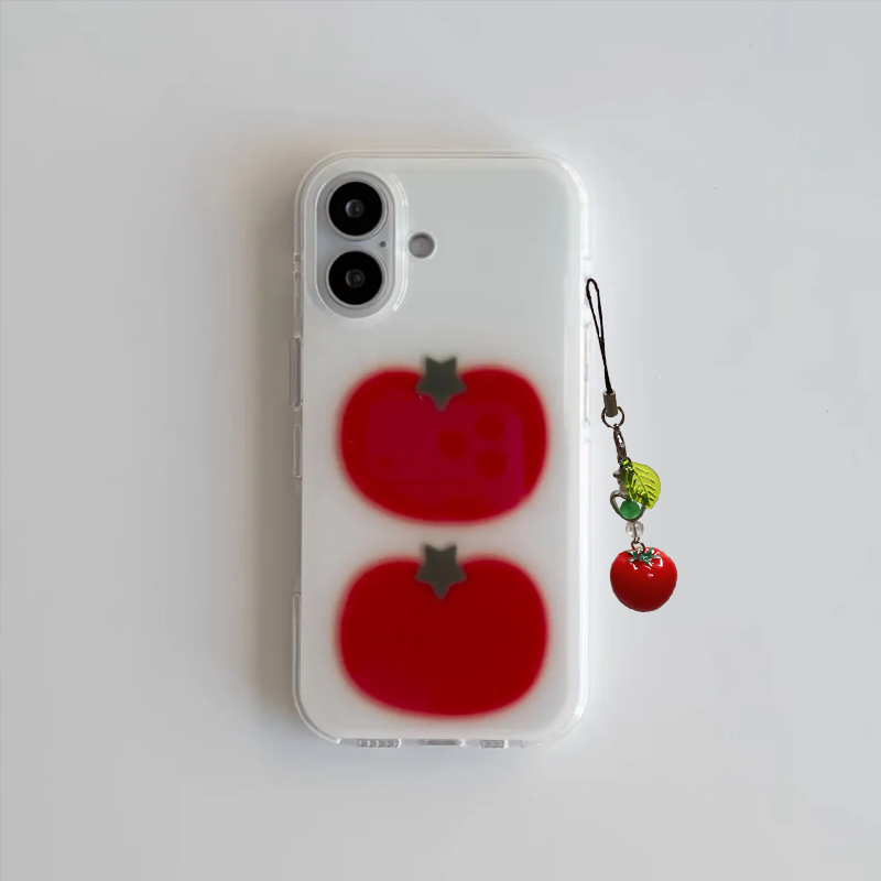 Phone Cases Korea - Korean Ins Two Ted Tomato Cartoon