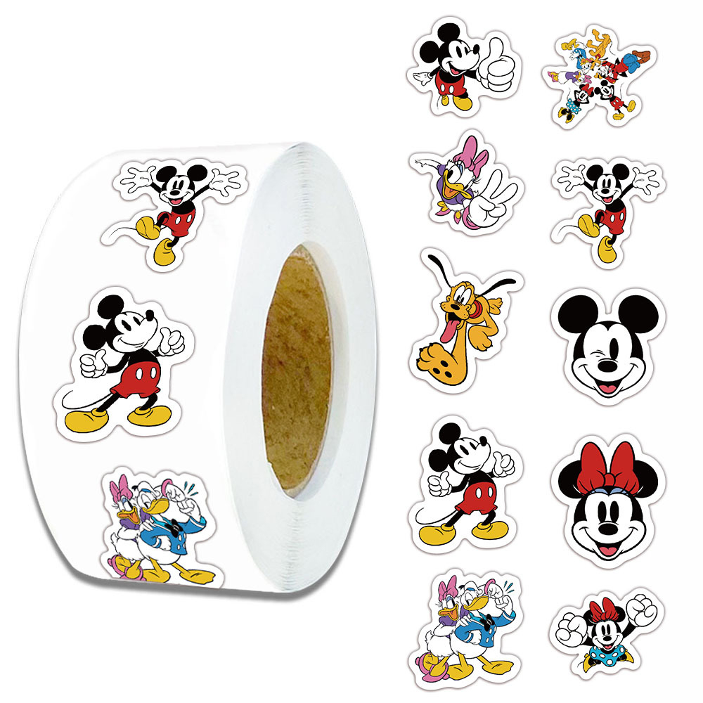 Phone Cases Disney - 500pcs/Roll Disney Cartoon Stickers Cute Mickey