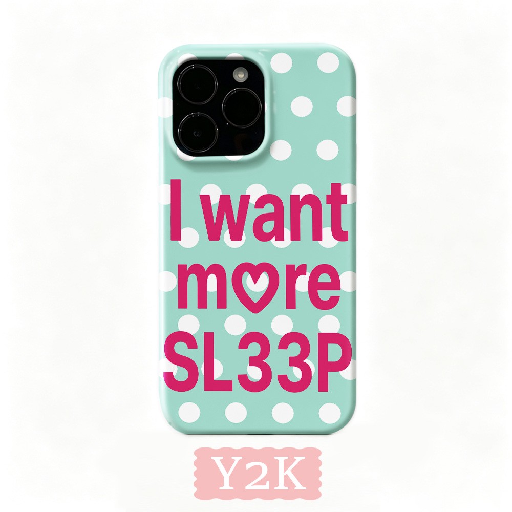 Phone Cases Typo - Y2K Mint Typo Phone Case for