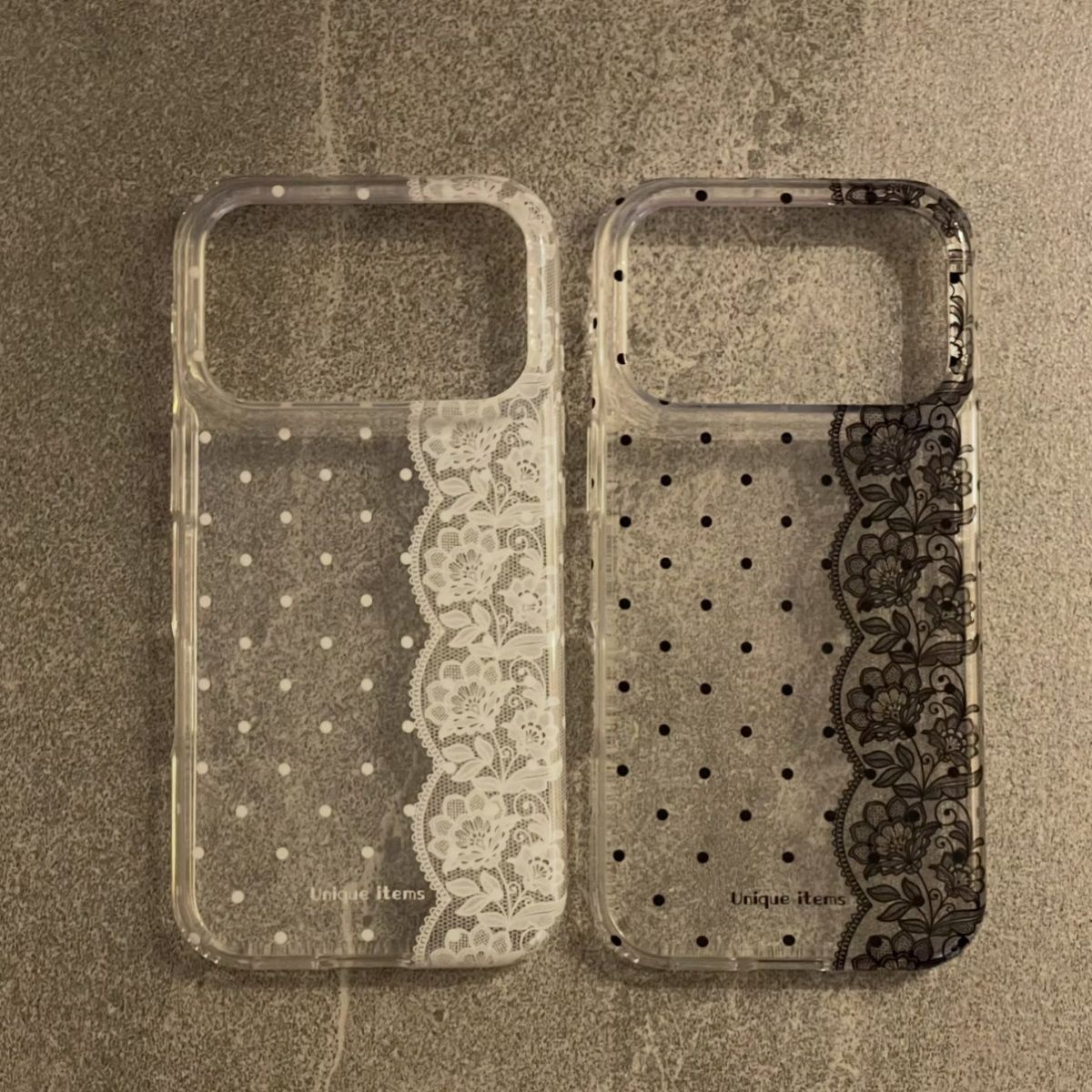 Phone Cases Best - Black white Polka Dot Lace Pattern