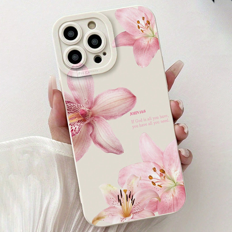 Blue Floral Painted Silicone I - Phone Cases Durable 评论和价格