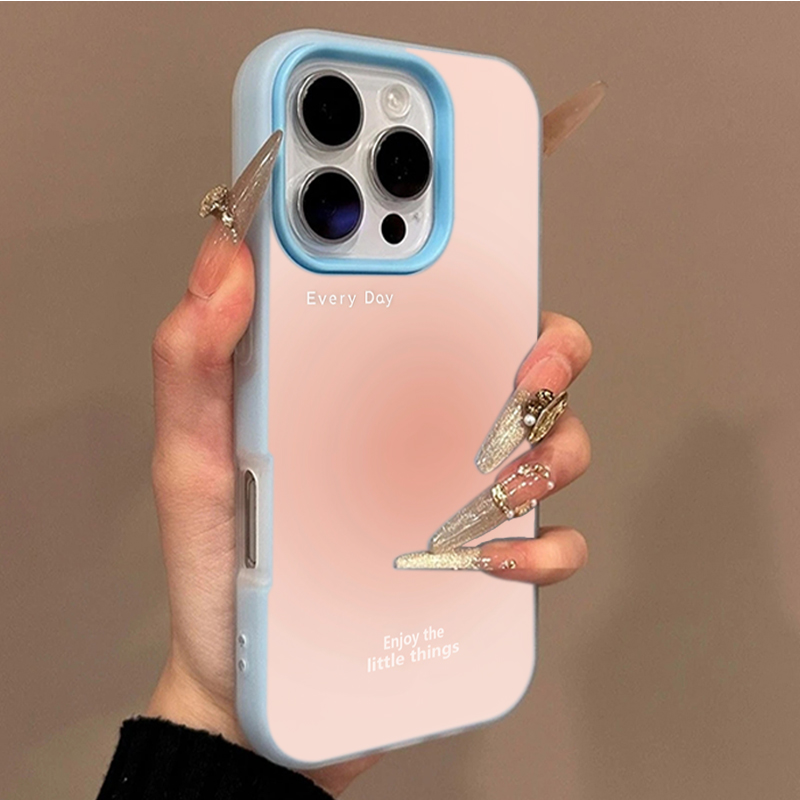 Pink Gradient Pattern Phone Ca - Phone Cases Pink 评论和价格