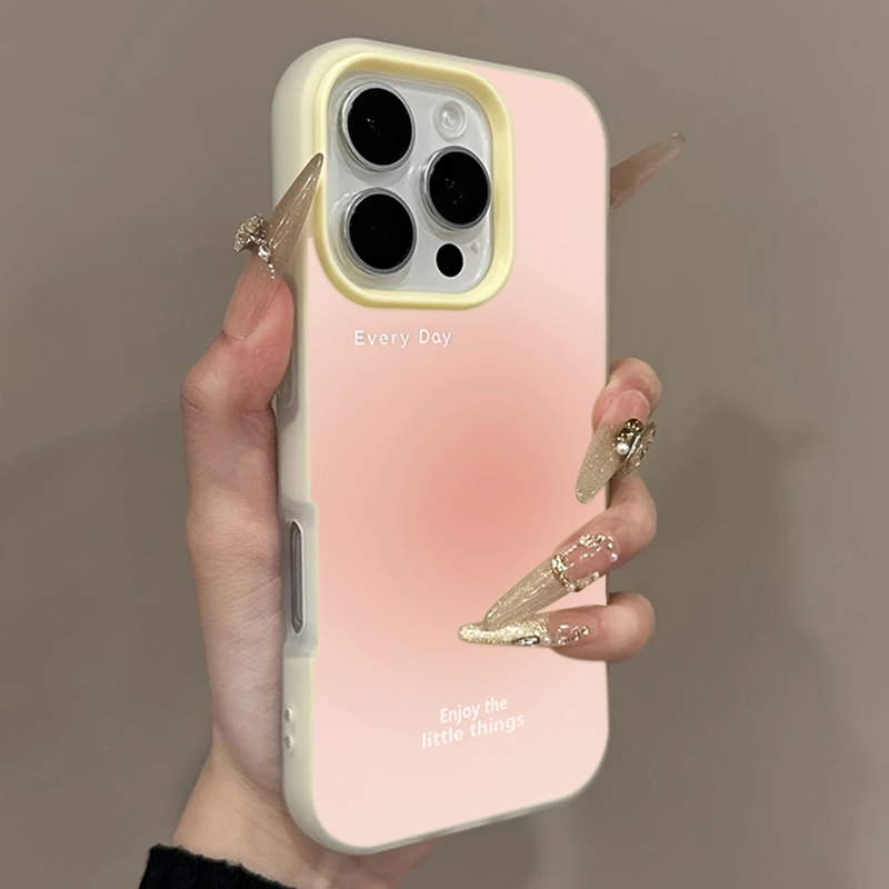 Pink Gradient Pattern Phone Ca - Phone Cases Pink 评论和价格