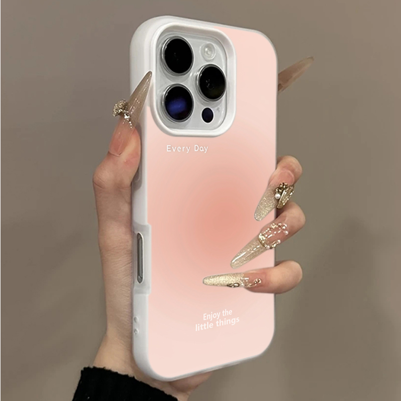 Pink Gradient Pattern Phone Ca - Phone Cases Pink 评论和价格
