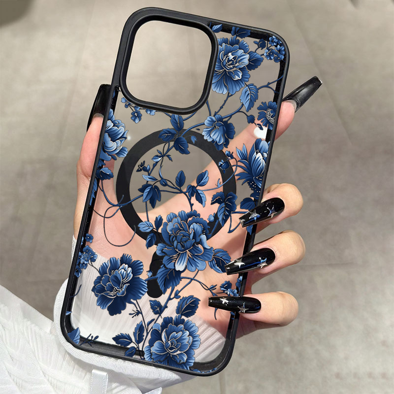 Luxury Vintage Blue Floral Mag - Phone Cases Durable 评论和价格