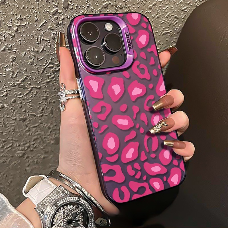 Pink Leopard Print Phone Case  - Phone Cases Samsung Galaxy 评论和价格