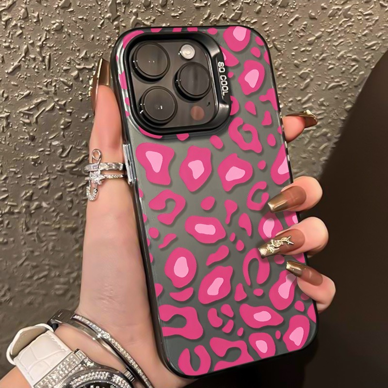 Pink Leopard Print Phone Case  - Phone Cases Samsung Galaxy 评论和价格