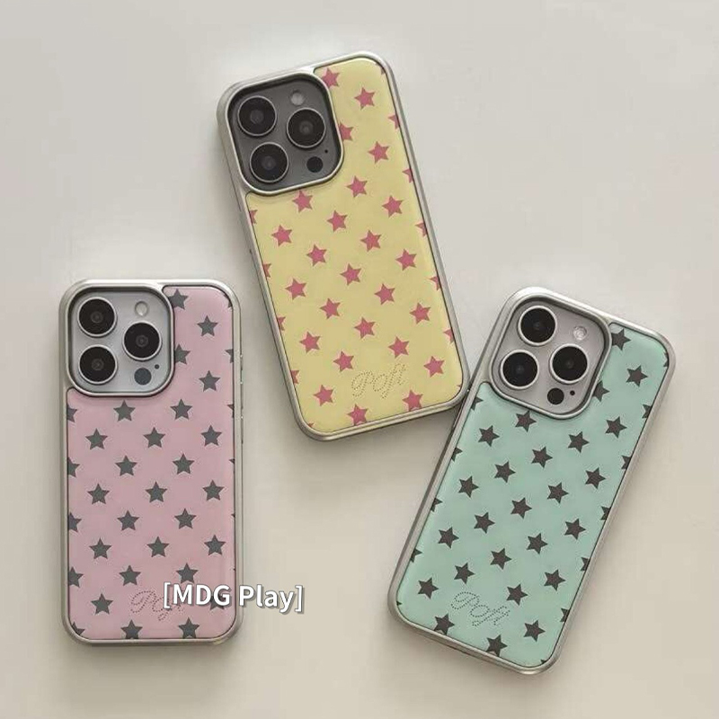 Korean Ins Color Blocking Star - Phone Cases Korea 评论和价格