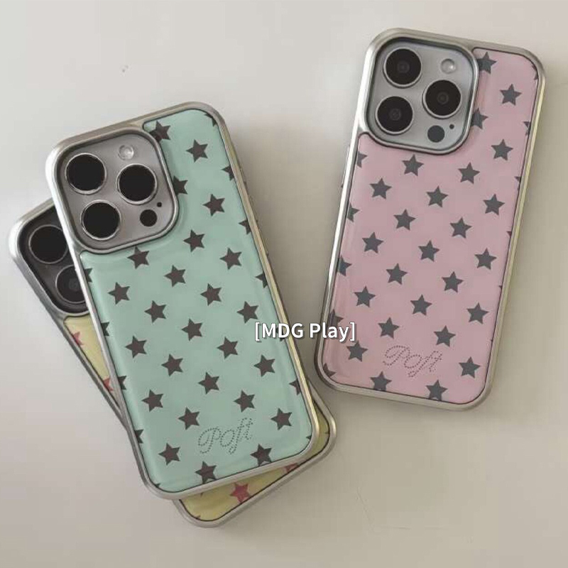 Korean Ins Color Blocking Star - Phone Cases Korea 评论和价格