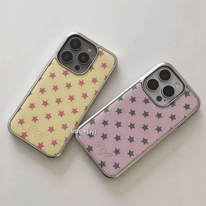 Korean Ins Color Blocking Star - Phone Cases Korea 评论和价格
