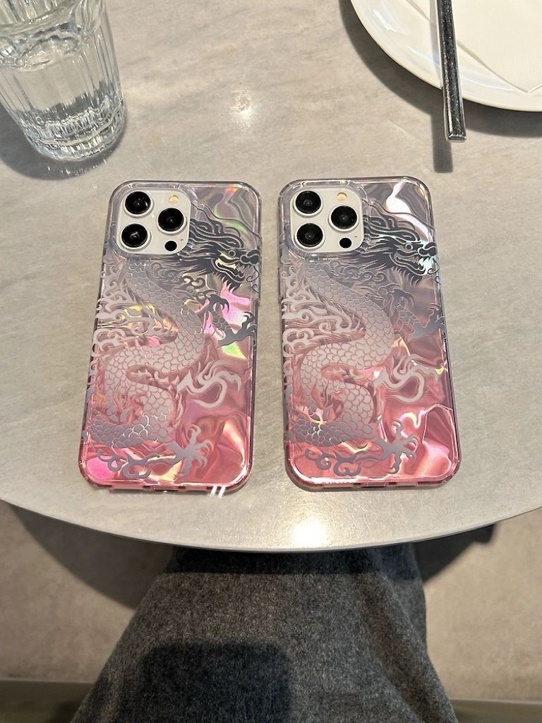 Pink Gradient Chinese Loong Pa - Phone Cases Pink 评论和价格