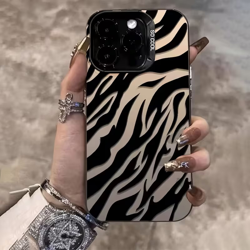 Zebra Pattern Black Advanced I - Phone Cases Durable 评论和价格