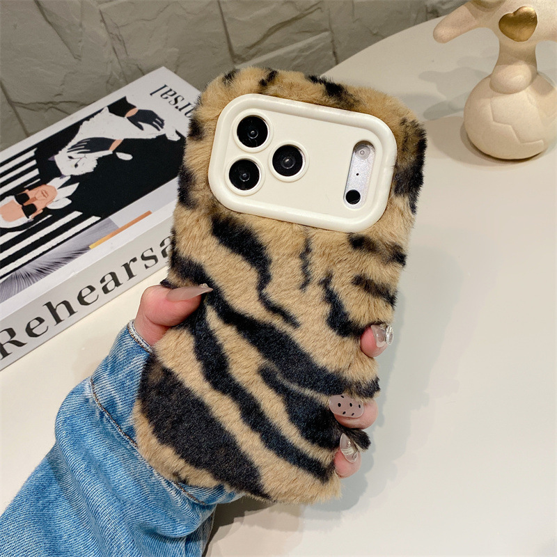 Luxury Zebra Pattern Fluffy Pl - Phone Cases Iphone 15 Pro Max 评论和价格