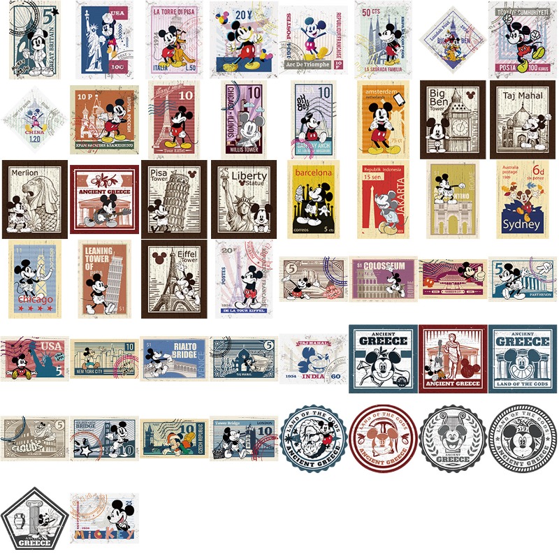50Pcs Disney Cute Cartoon Retr - Phone Cases Disney 评论和价格