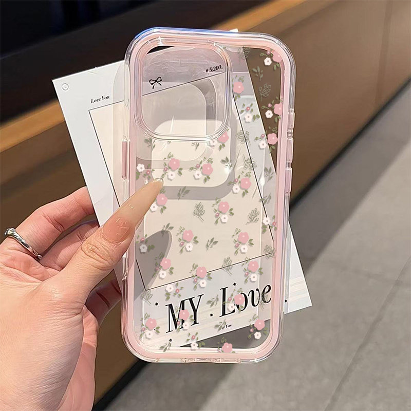 Green Leaves Pink Flower 2in1  - Phone Cases Pink 评论和价格