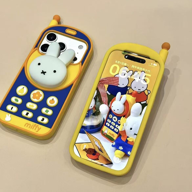Kawaii Miffy Retro Brick Mobil - Phone Cases Rubber 评论和价格