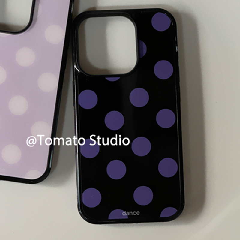 Korean Ins Fashion Purple Polk - Phone Cases Korea 评论和价格