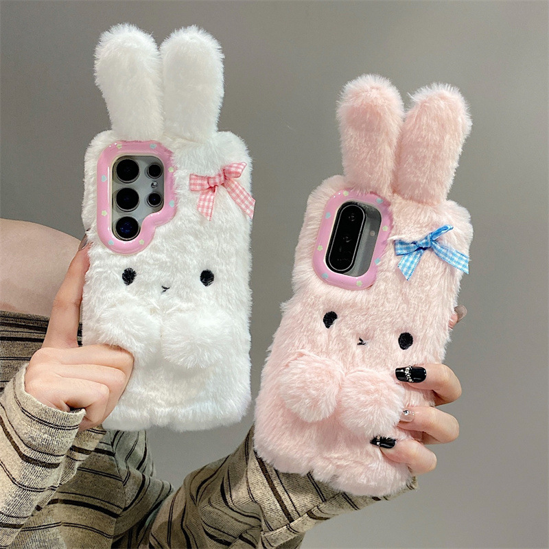 Koren 3D Cartoon Bowknot Rabbi - Phone Cases Samsung Galaxy 评论和价格