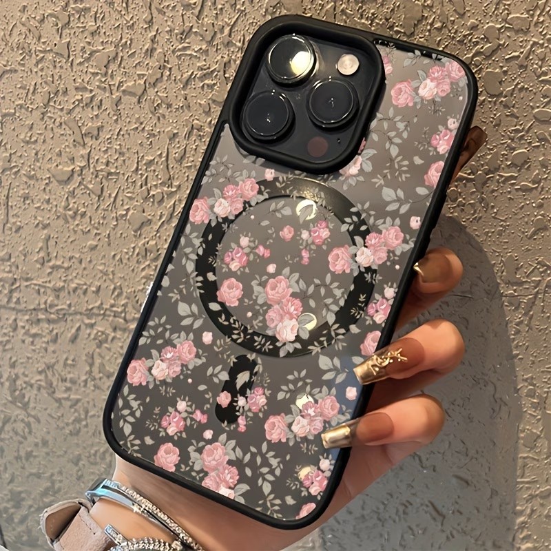 Pink Tiny Rose Clear Magnetic  - Phone Cases Durable 评论和价格