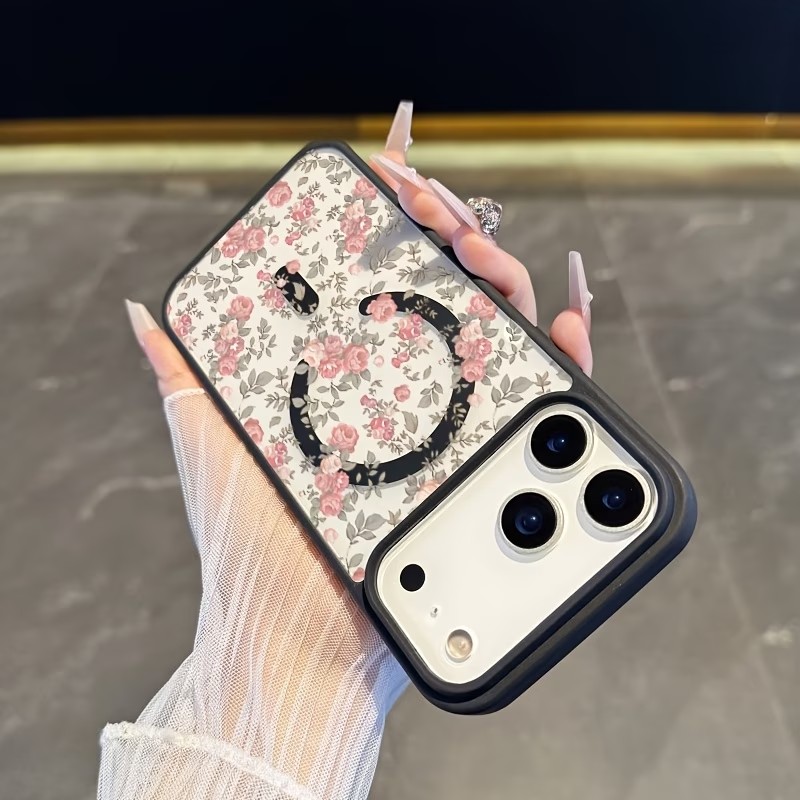 Pink Tiny Rose Clear Magnetic  - Phone Cases Durable 评论和价格