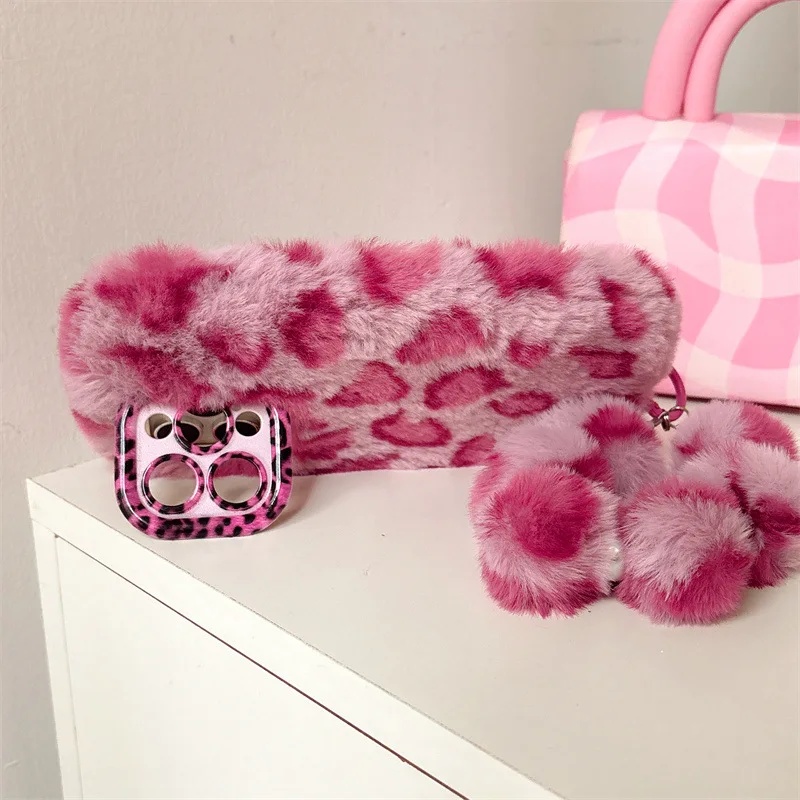 Fashion Leopard Furry Plush Le - Phone Cases Iphone 15 Pro Max 评论和价格
