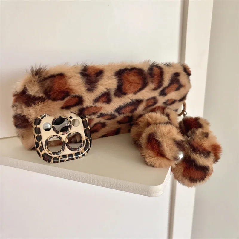 Fashion Leopard Furry Plush Le - Phone Cases Iphone 15 Pro Max 评论和价格