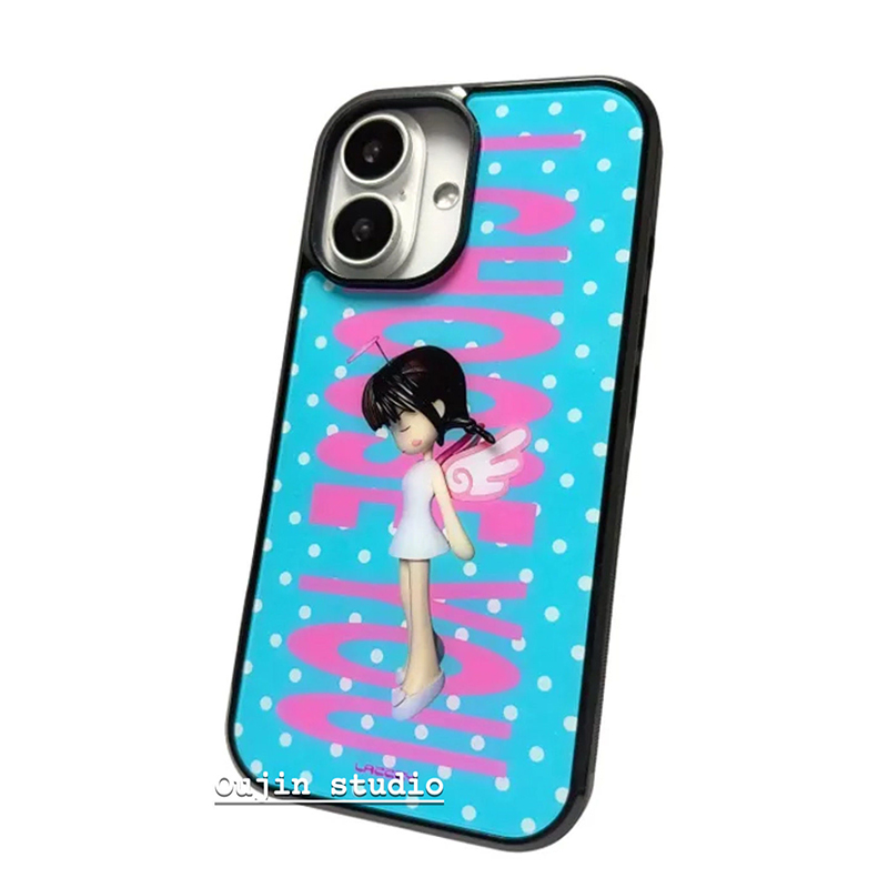 Korean Ins Polka Dots Angel Gi - Phone Cases Korea 评论和价格