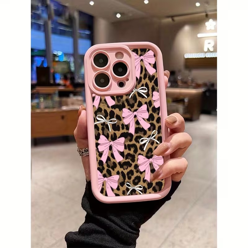Leopard Print Bow Phone Case F - Phone Cases Durable 评论和价格