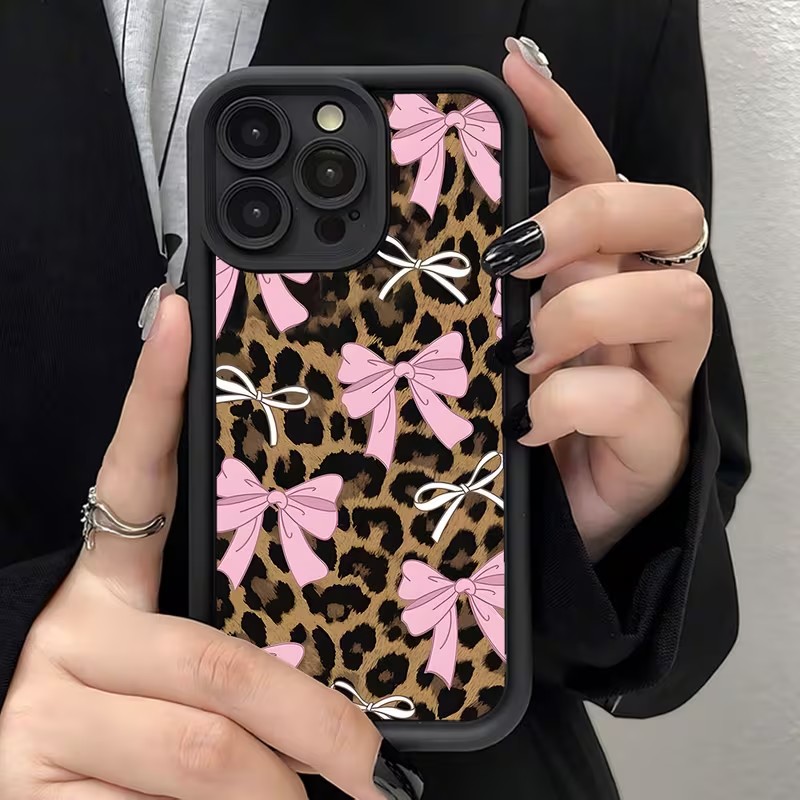 Leopard Print Bow Phone Case F - Phone Cases Durable 评论和价格