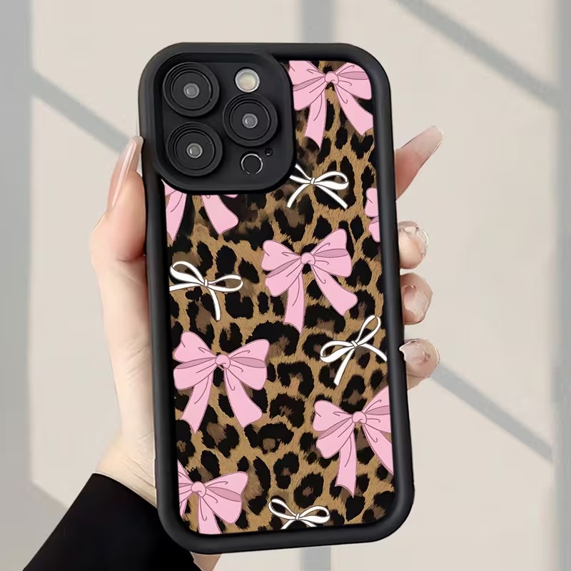 Leopard Print Bow Phone Case F - Phone Cases Durable 评论和价格