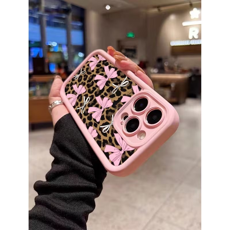Leopard Print Bow Phone Case F - Phone Cases Durable 评论和价格