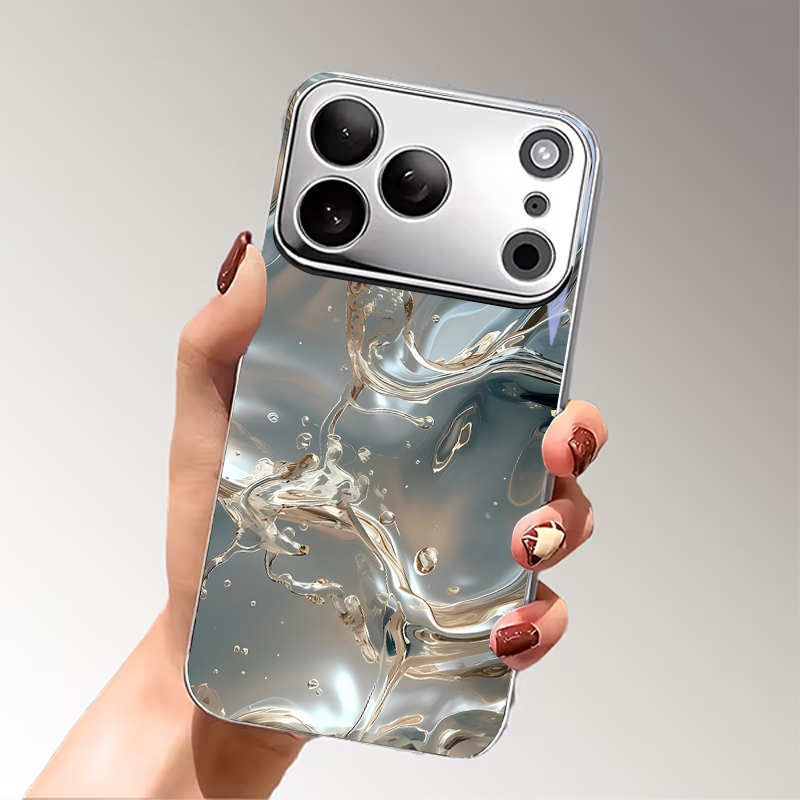 Gold Liquid Marble Electroplat - Phone Cases Iphone 评论和价格