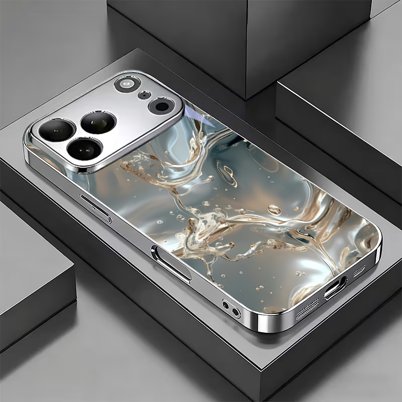Gold Liquid Marble Electroplat - Phone Cases Iphone 评论和价格