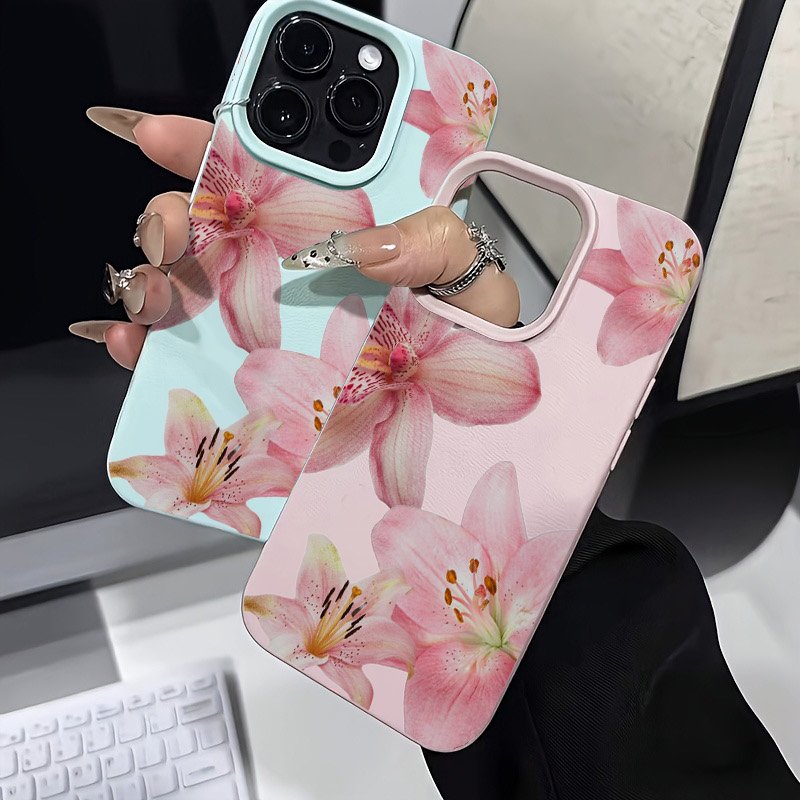 Pink Lily Lychee Texture Phone - Phone Cases Pink 评论和价格