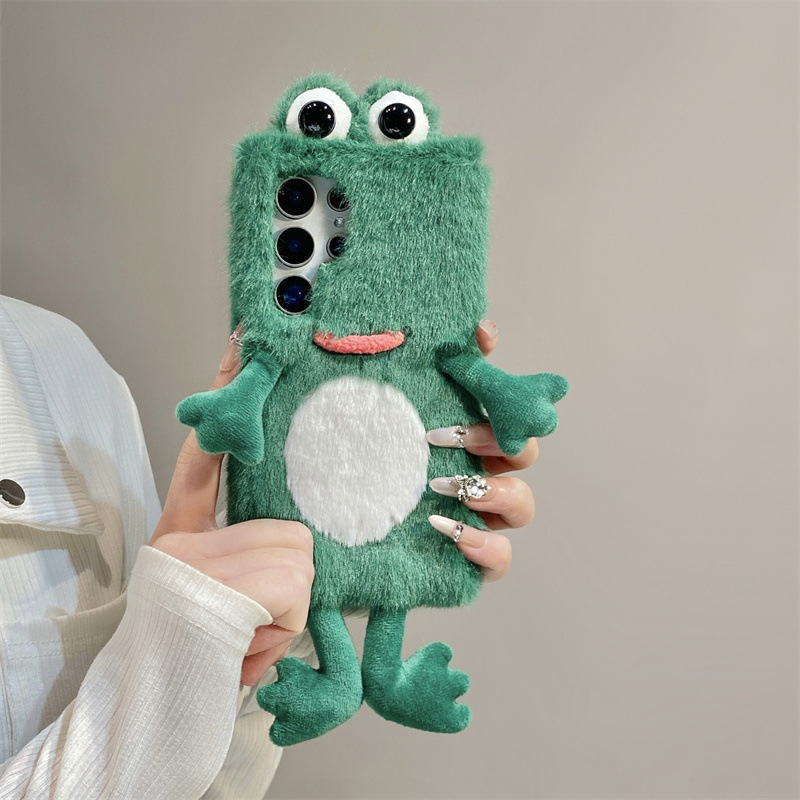 Plush Frog Phone Case, Cute Gr - Phone Cases Samsung Galaxy 评论和价格