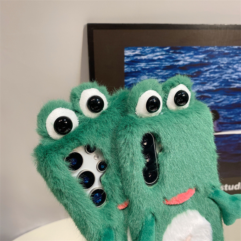 Plush Frog Phone Case, Cute Gr - Phone Cases Samsung Galaxy 评论和价格