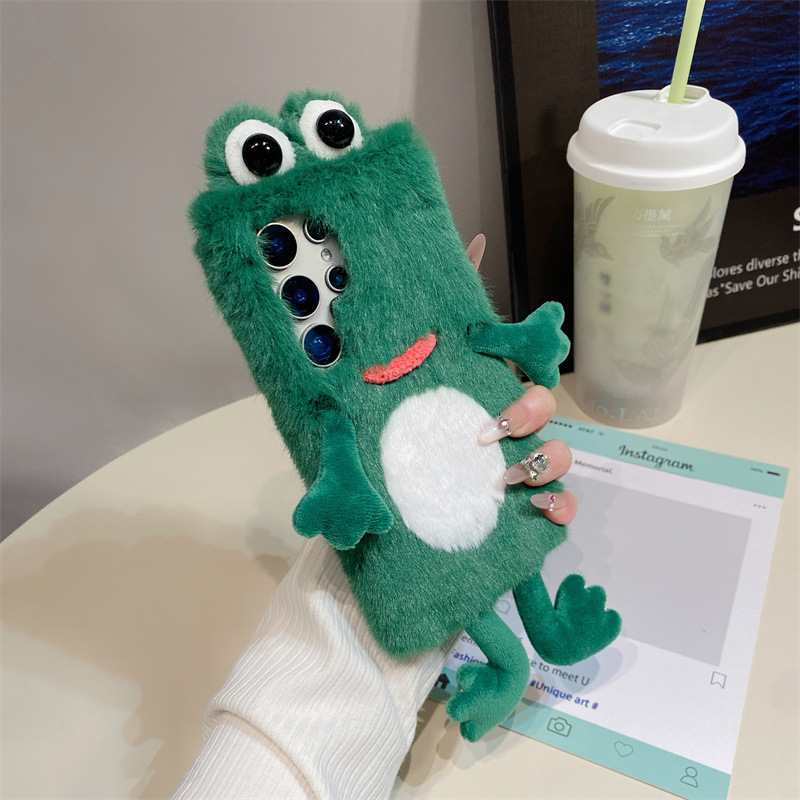 Plush Frog Phone Case, Cute Gr - Phone Cases Samsung Galaxy 评论和价格